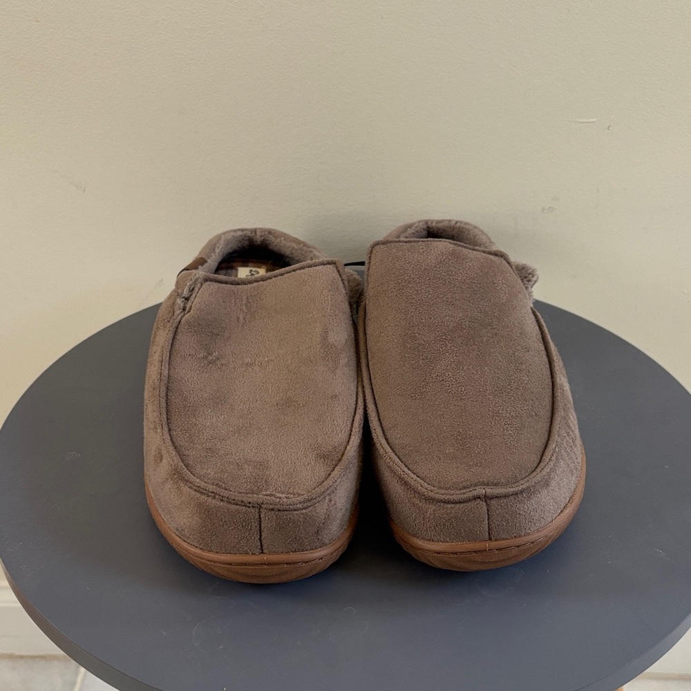 dearfoams Brown Suede Slip-On Loafers